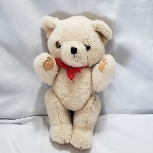 Vintage Posable Teddy Bear 10" Stuffed Animal Great Western Trading Tan Acrylic